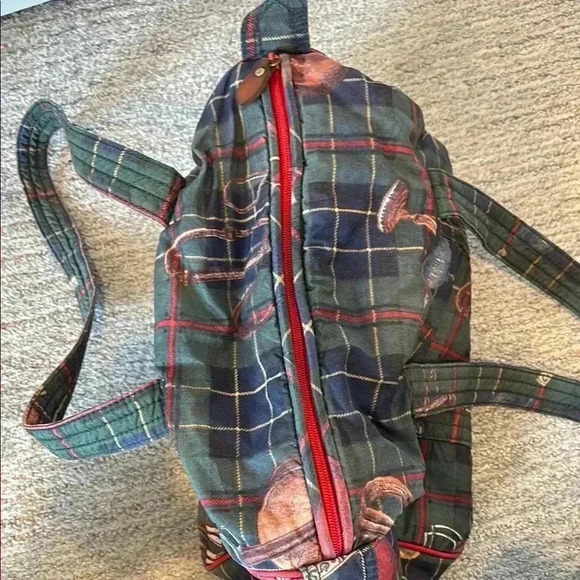 Vintage Polo by Ralph Lauren Dark Green Plaid Shoulder Bag - Picture 3 of 10